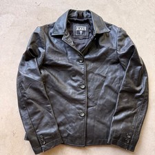 Frye Womens Black Genuine Leather Button Fron...