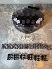 Remington KF-201 Velvet Hot Rollers Set 20 Curlers 3 Sizes w/ Clips Hair TESTED
