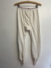 Vintage Long Johns Thermal Underwear Pants Base Layer Waffle Medium 34 36