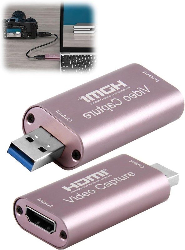 Video Capture Card 4K/1080p HDMI to USB 3.0 Audio Video Grabber Full HD Audio