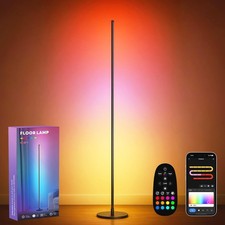 Smart RGBICW LED Corner Floor Lamp 16M Colors Music Sync App Remote Control