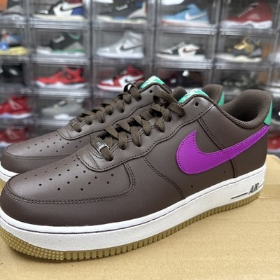 Air Force One Low   07 Baroque Brown Vivid Purple Stadium Green Size 11.5 Men s