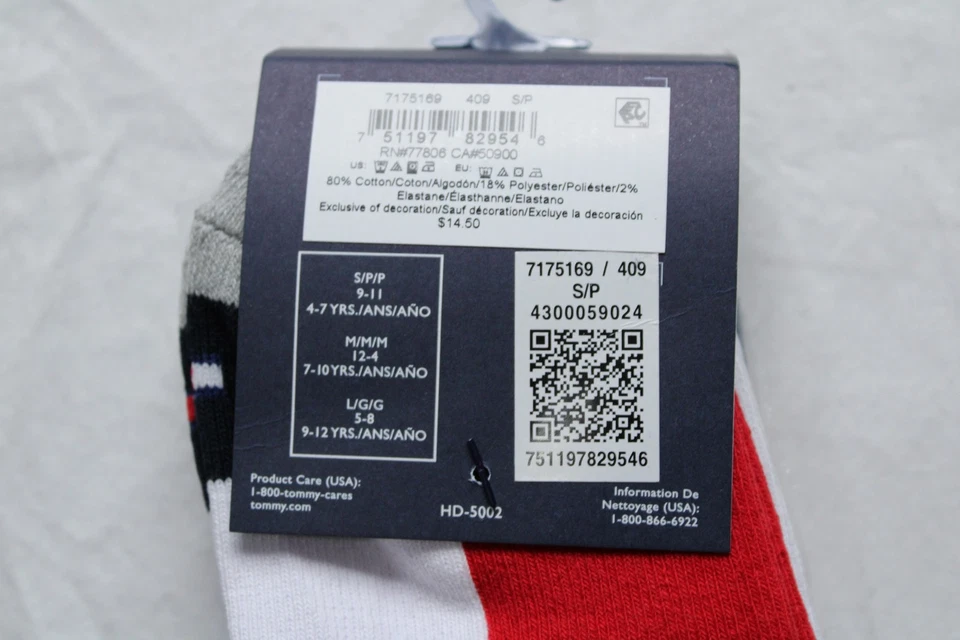 Paquete de 3 calcetines deportivos Tommy Hilfiger para niños CD4 multi pequeño 4-7 años Foto 4 de 4