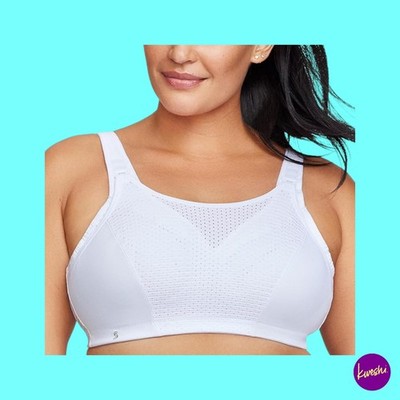 Glamorise Damen Custom Control Sport BH 1166, weiß, UK 46C