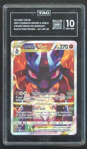 Lucario VSTAR graded TAG 10 for sale on eBay