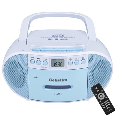 Boombox CD and Cassette Player Combo, Boom Box Portable CD Players for Home w...