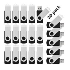 Kootion 20 Pack 16Gb Usb 3.0 Flash Drive Bulk Swivel Usb Stick Thumb Drive