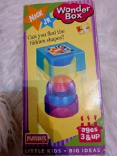 Vtg Nick Jr. Wonder Box Playskool  Shape Stacking Toy " New Box Not Perfect"