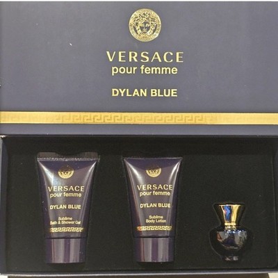 Versace Dylan Blue 3 Piece Mini Gift Set For Women - Perfume, Shower Gel, Lotion