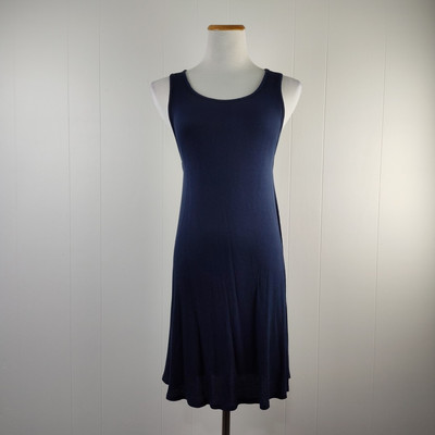 Ces Femme Navy Blue Cutout Back Tunic Dress M  New
