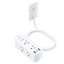 Power Strip Surge Protector Olcorife Ultra Thin Flat Plug Extension Cord 5Ft 6