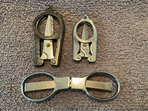 vintage 3 lot small folding scissors sewing etc fold up