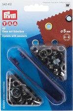 Prym 542412 Ösen und Scheiben Messing 5,0 mm alteisen, metal, 5 mm
