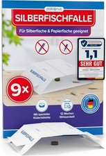 Silberfisch-Köderdose - 9 Stück - TESTSIEGER - Silberfischfalle Zum Silberfische