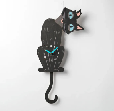 Official Coraline The Cat Pendulum Wall Clock Collectible Figure