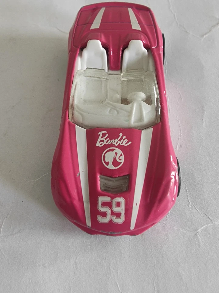 HOT WHEELS BARBIE '14 CORVETTE STINGRAY -BRIGHT PINK -  2013 - NO BOX — 第 3/4 张图片