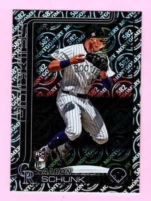 2025 Topps Motgomery Foil #196 Aaron Schunk - Colorado Rockies RC