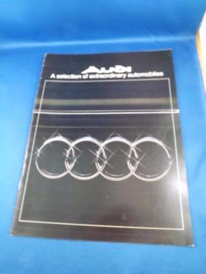 AUDI CAR SALES BROCHURE SELECTION OF EXTRAORDINARY AUTOMOBILES ADVERTISING