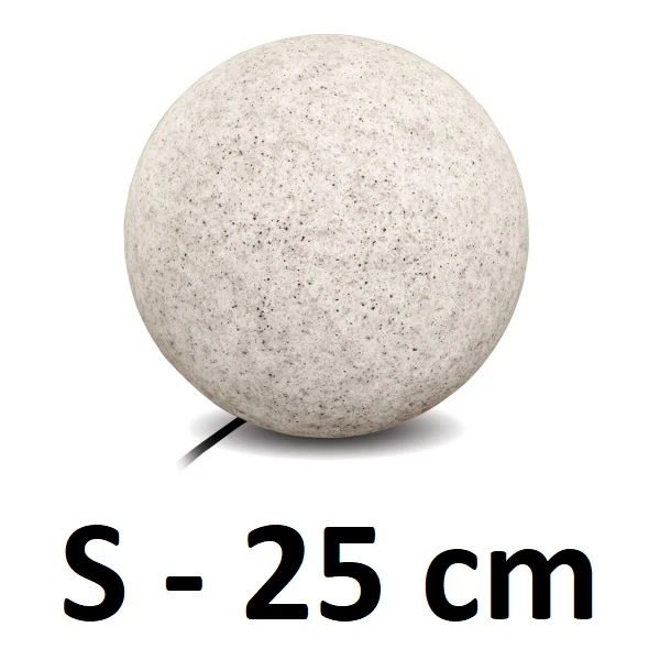 Gartenkugel Kugelleuchte Garden Ball 230V E27 IP65 Garten Lampe Naturstein Optik