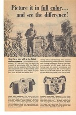 1952 Eastman Kodak Company 2 Page Camera Advertisement Rochester, NY