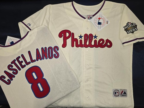 Philadelphia Phillies HARPER SCHWARBER 2022 World Series SEWN JERSEY IVORY New - Picture 7 of 13