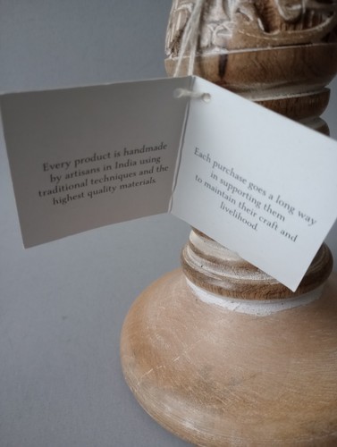 Holz Kerzenhalter Artisan Neu 2 Säulen verschiedene Größen Rustikal Whitewash  - Bild 9 von 11