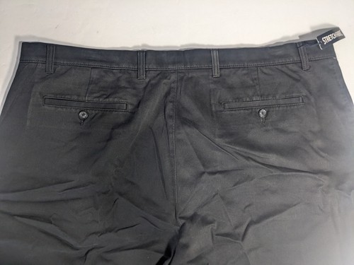 Clearance- Size 46 Big Roundtree & Yorke Casuals Chino Pleated Shorts 9"I Black - Picture 8 of 10