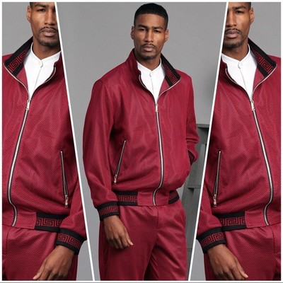 burgundy tracksuit mens