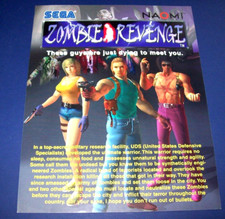 Zombie Revenge Arcade FLYER 1999 Original Video Game Horror Zombies Artwork image