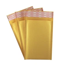 4" x 7" Kraft Bubble Mailers #000 Self Seal Padded Shipping Envelopes - 100 Pack