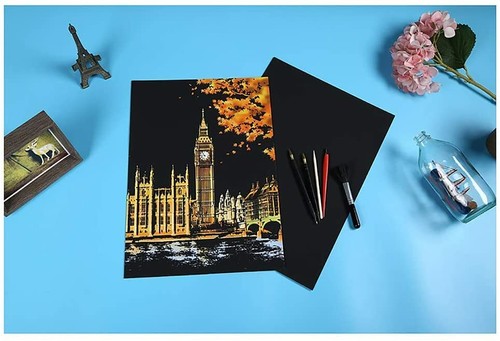 Scratch Painting Kits for Adults Rainbow Painting Art Paper, for Adults and Kids - Picture 8 of 9