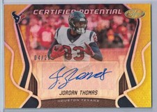 2019 CERTIFIED POTENTIAL SIGNATURES MIRROR GOLD JORDAN THOMAS #4/25