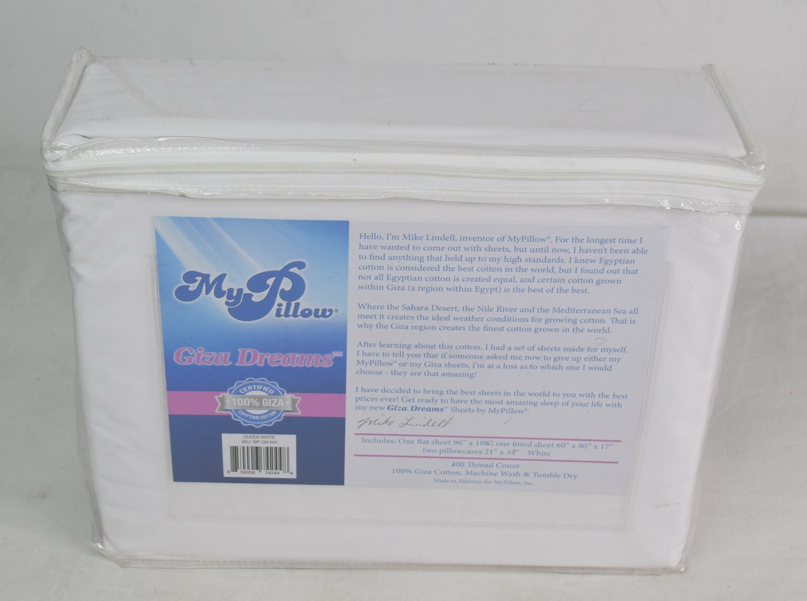 my pillow dream sheets thread count