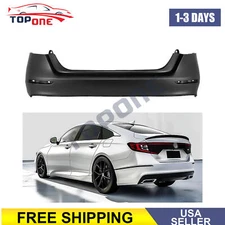 For 2023-2024 Honda Accord w/o Parking Sensor Rear Primed Bumper Cover HO1114109