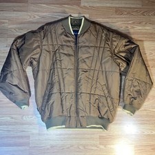 vintage sean john zip jacket coat Size Medium Gold Brown