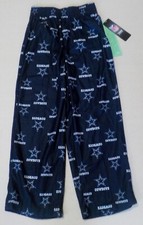 DALLAS COWBOYS TEAM APPAREL BOYS PAJAMAS LOUNGE PANTS S M L NWT POLYESTER BLUE
