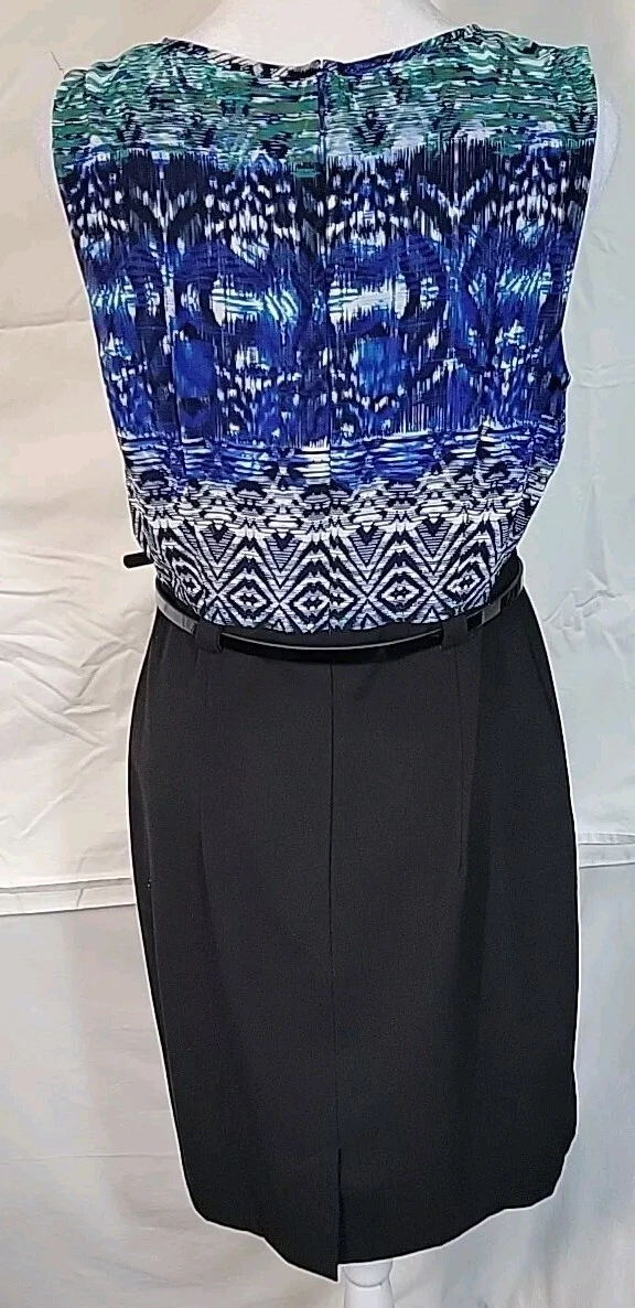 Abito Alyx nero gonna blu verde nero top con cintura taglia 6