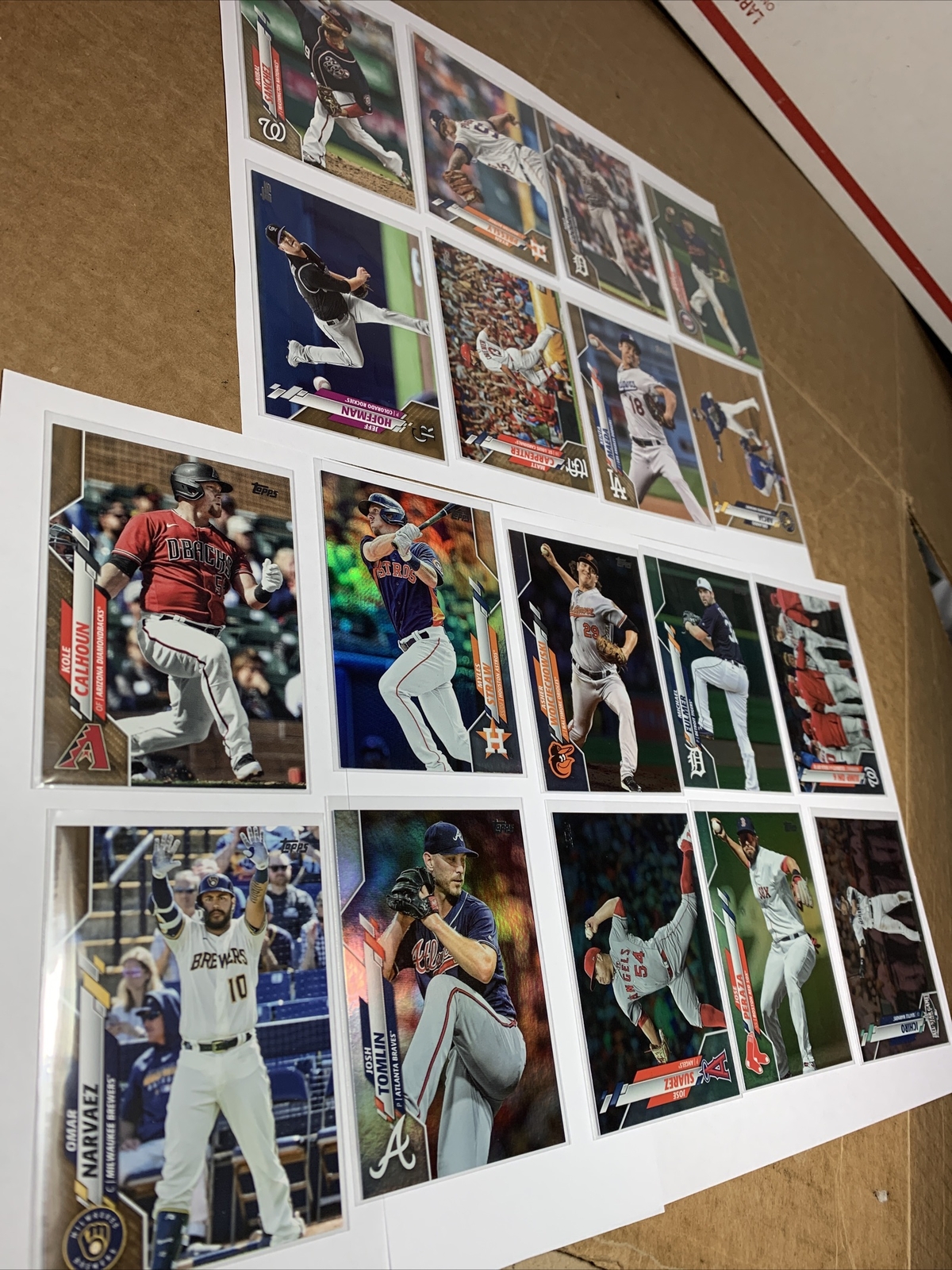 (lot of 18) 2020 Topps Baseball Series 1 One Update Rainbow Foil + GOLD #d /2020