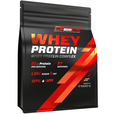 Whey Protein Complex - 1000g WPI + WPC Mix - Low Fat / Low Sugar Natural