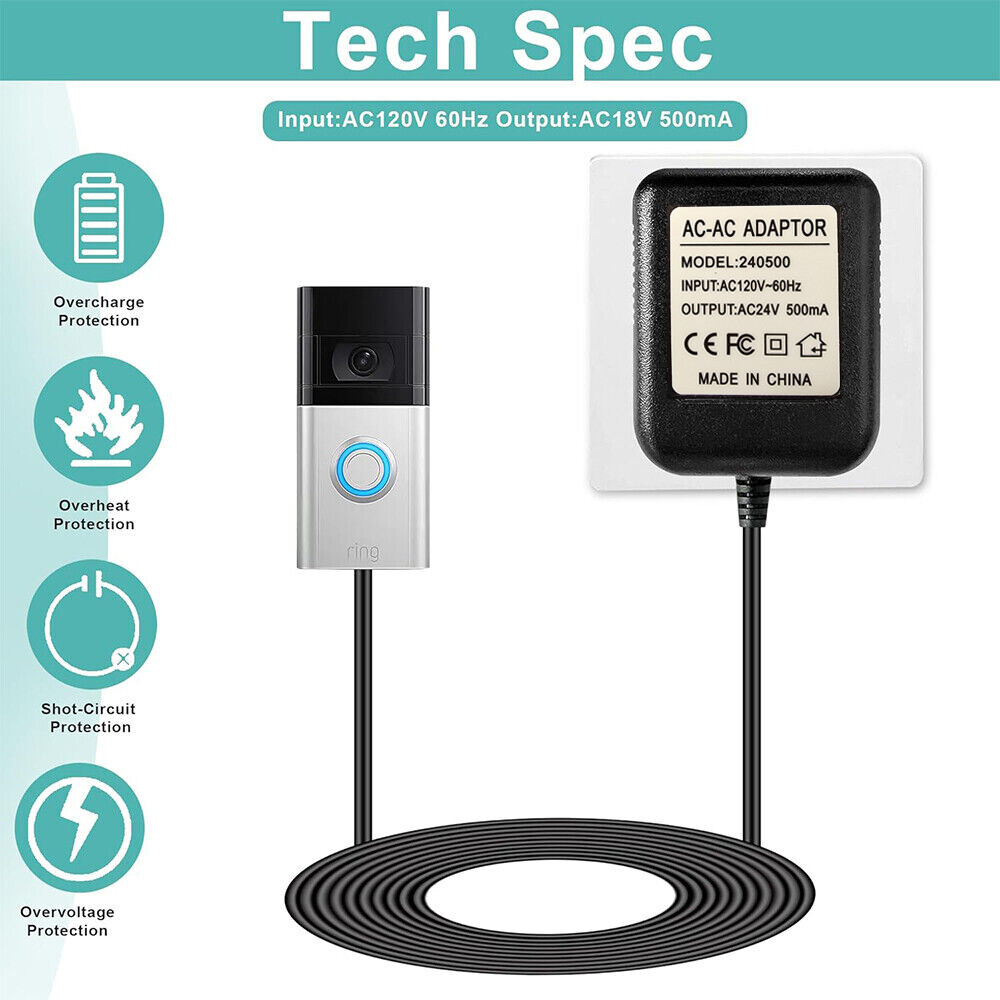 Ring Plug In Ring Doorbell Power Supply 18v Power Adapter For Ring Video  Doorbells W/ Zimbabwe Ubuy