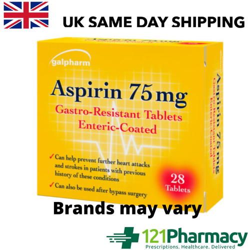 Aspirn 75mg GASTRORESISTANT EC ONE A DAY ENTERIC COATED 28 tablets