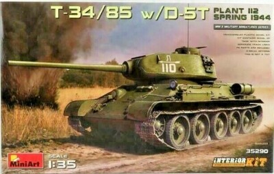 MINIART 1:35 INTERIOR TANK KIT T-34/85 WITH CANNON D-5T (1944) ART 35290
