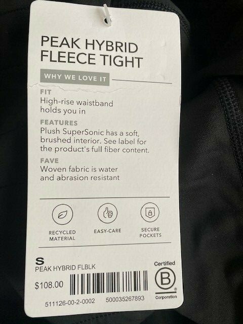 Athleta Peak Hybrid Fleece Tight 