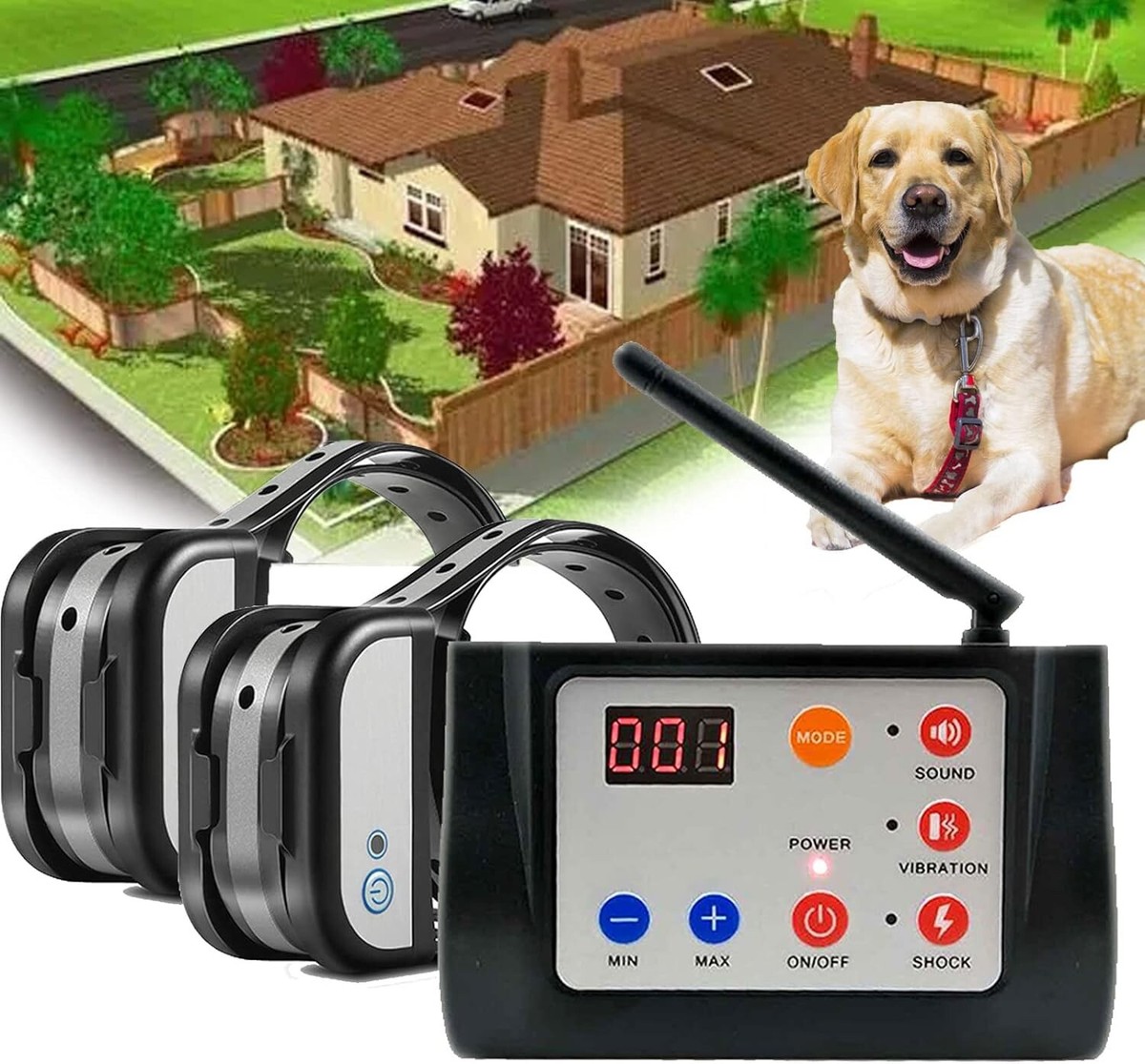 Wireless Electric Dog Fence Pet Containment System Shock Collar For Dogs