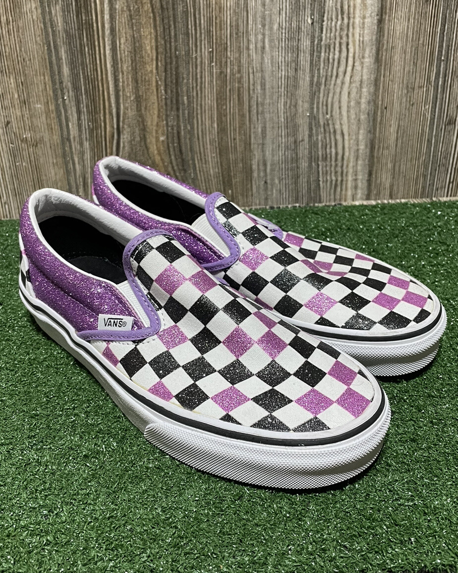 Vans Shoes Vans Slip On Glitter Checkerboard Vans Slip On Glitter