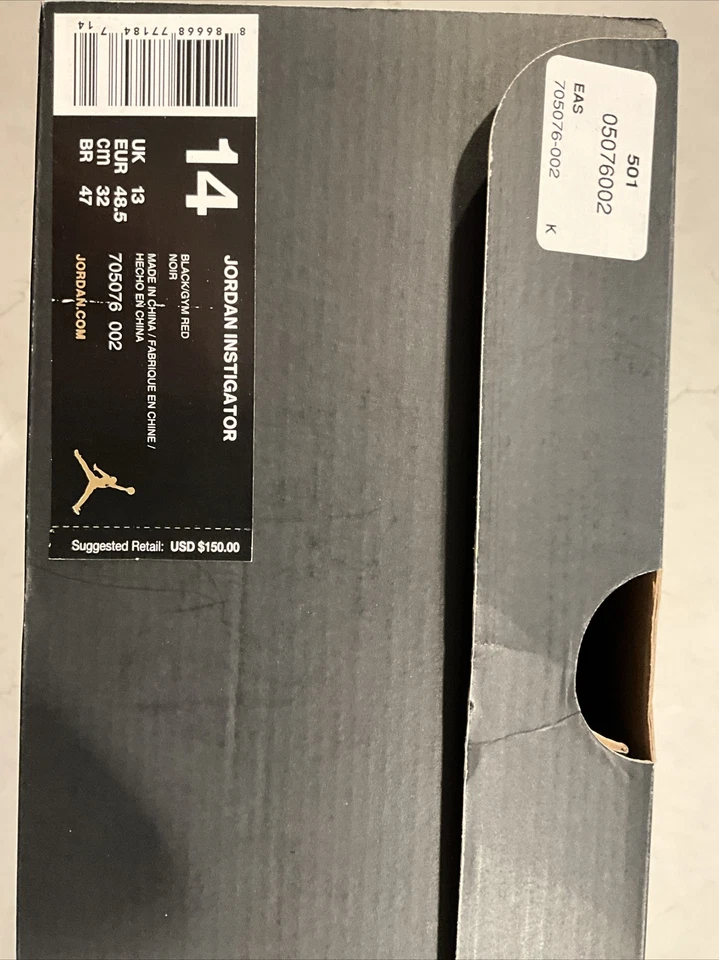 Talla 14- Jordan Instigator Negro Gimnasio Rojo Foto 2 de 4