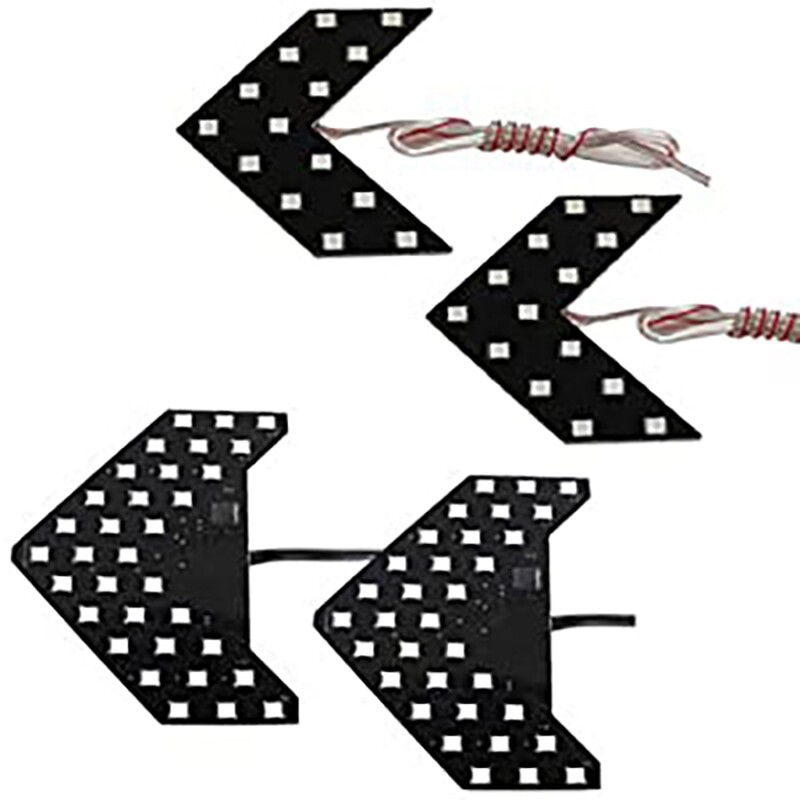 2pcs 33SMD Arrows Panel LED Light Bulbs Side Mirror Turn Signal Lights Lamp