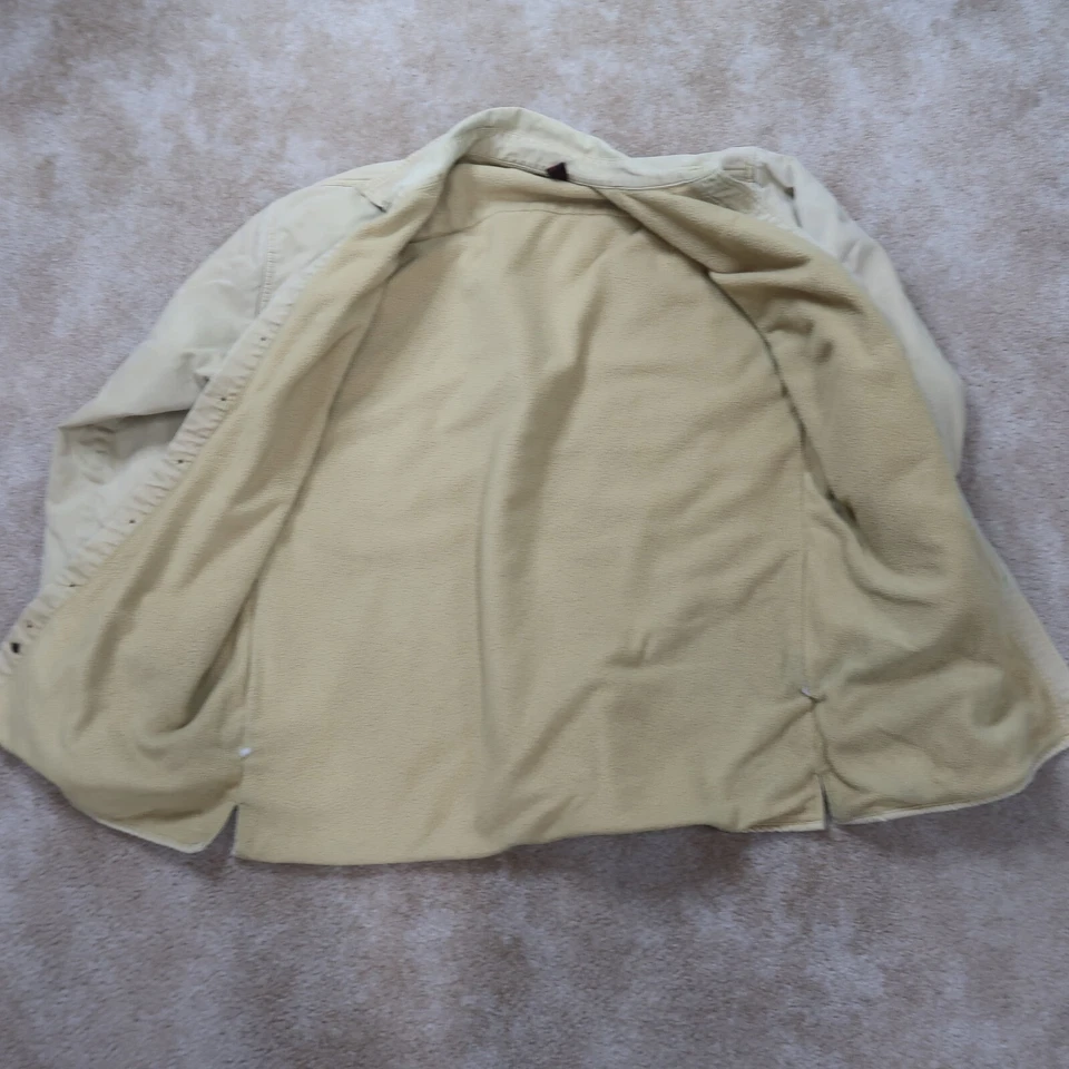 Wolverine Button Front Shirt Men's Large Tall Fleece Lined Beige Workwear - Image 2 of 4