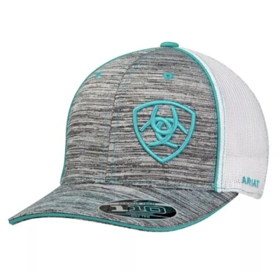 Ariat Mens Baseball Cap Hat Flexfit 110 Heather Front