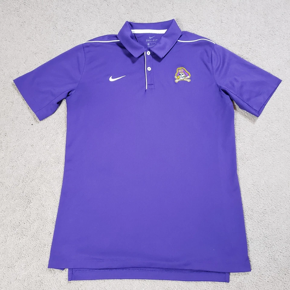 Camisa Polo Nike Hombres M Púrpura Dri-Fit ECU East Carolina Pirates Equipo Edición Golf Foto 2 de 4
